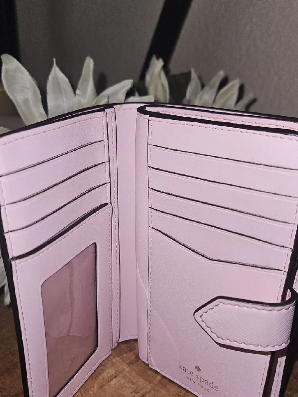 kate spade Pink Pineapple Print Compact Wallet - Picture 6 of 8